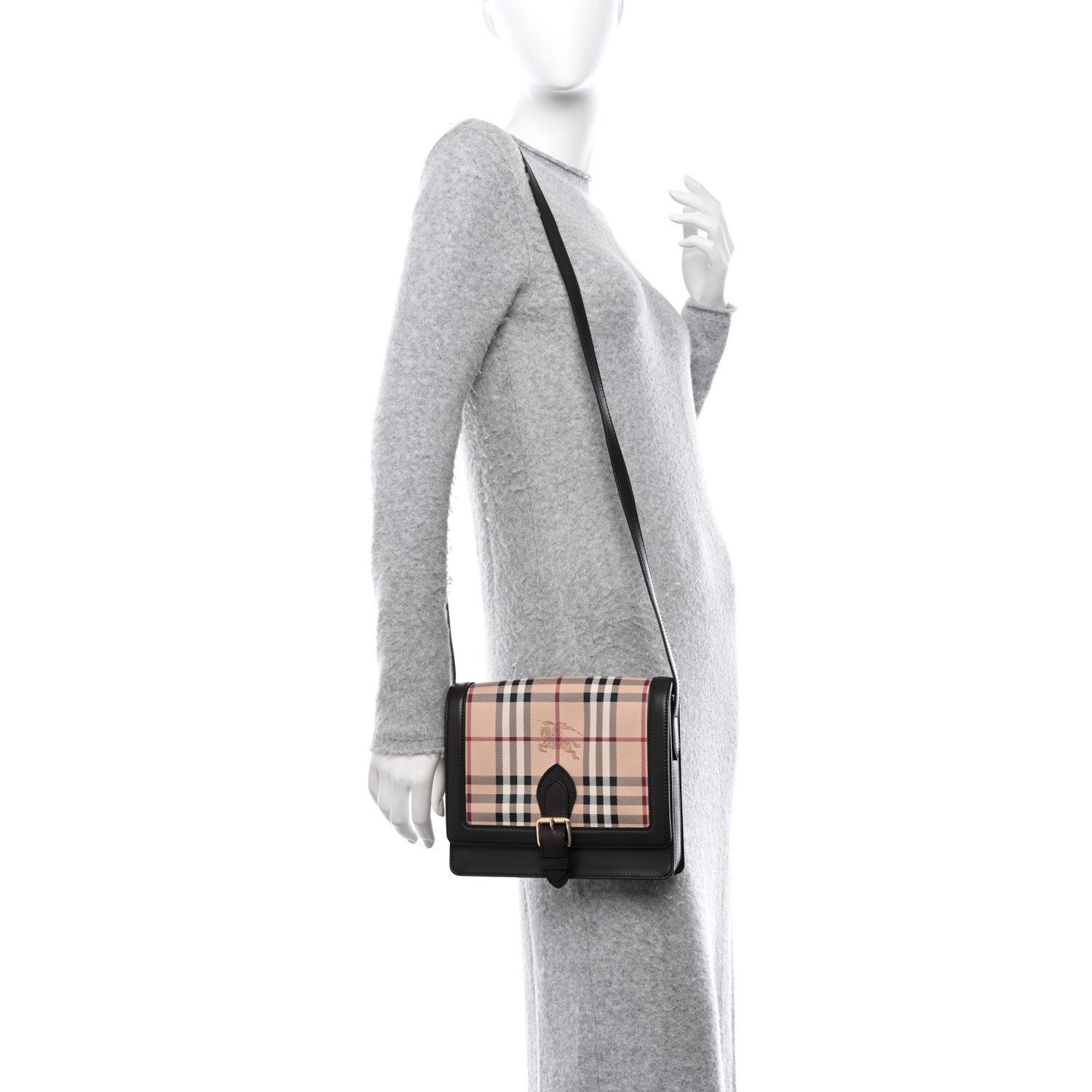 Burberry Haymarket Check Paisley Crossbody Brown 2 of 10