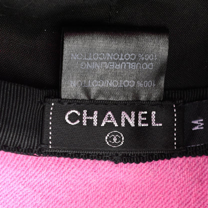 Chanel Denim Logo Bucket Hat Pink Yellow 8 of 9