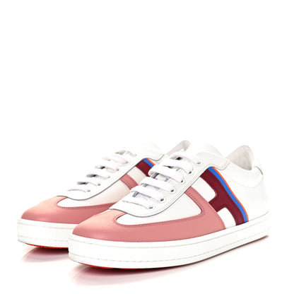 Hermes Epsom Womens Boomerang Sneakers 37 Multicolor Rose Pale 3 of 8