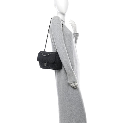 Chanel Coated Canvas Quilted Le Marais Flap Black 2 of 11