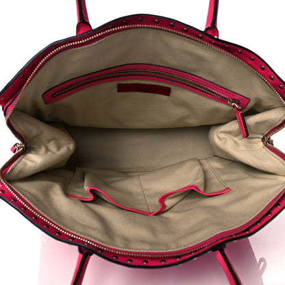 Valentino Garavani Vitello Rockstud Dome Shopper Pop Fuxia 5 of 10