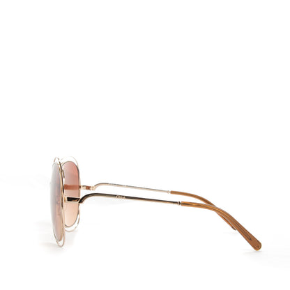 Chloe Oversize Round Carlina Sunglasses CE119S Gold 2 of 4