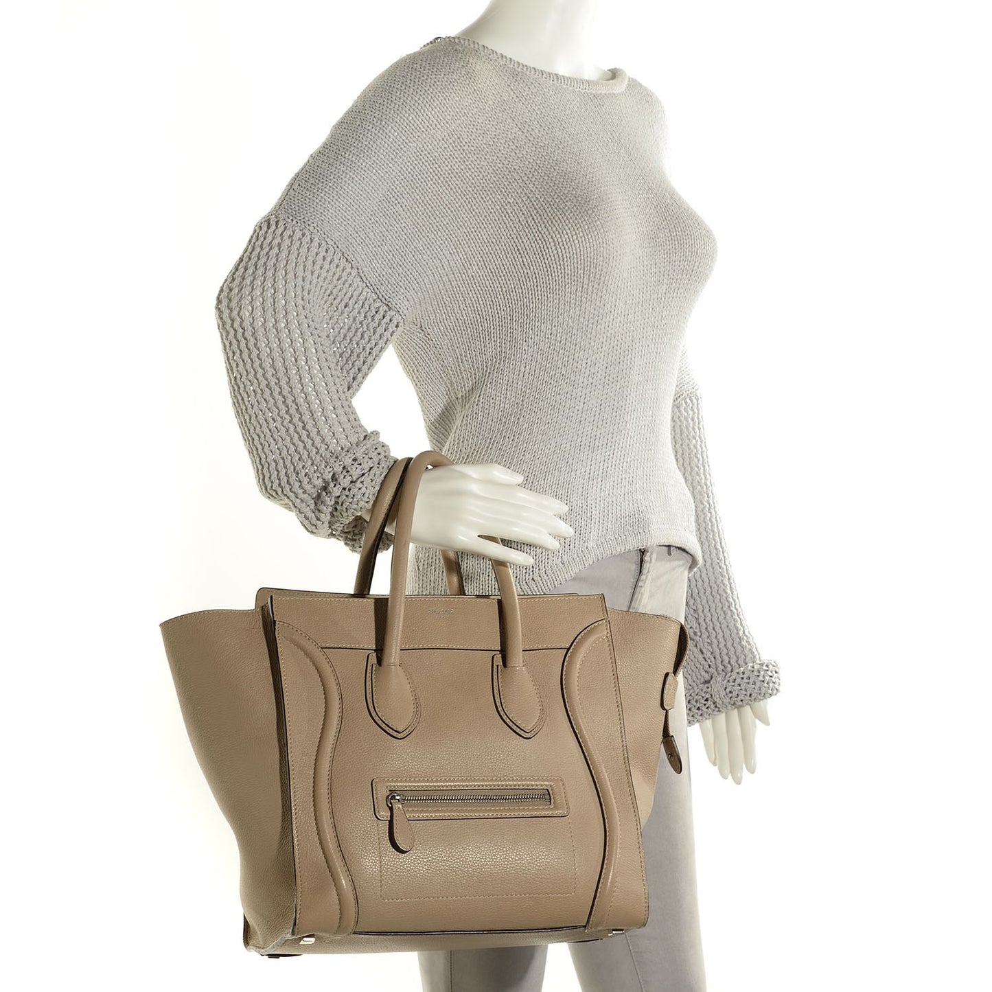 Drummed Calfskin Mini Luggage Dune
