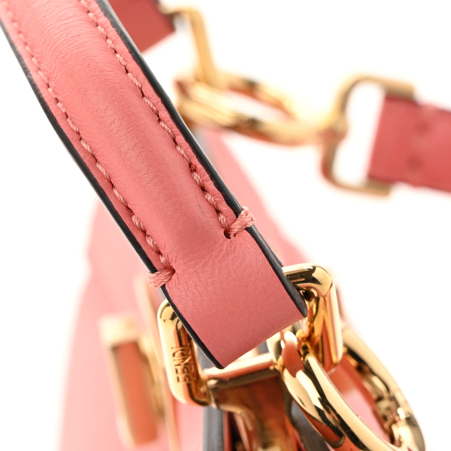 Fendi Shiny Nappa Petite Peekaboo I SEE U Satchel Rosa Pesca 11 of 12