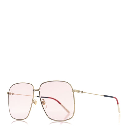 Gucci Rectangular Frame Interlocking G Sunglasses GG0394S Pink 1 of 7