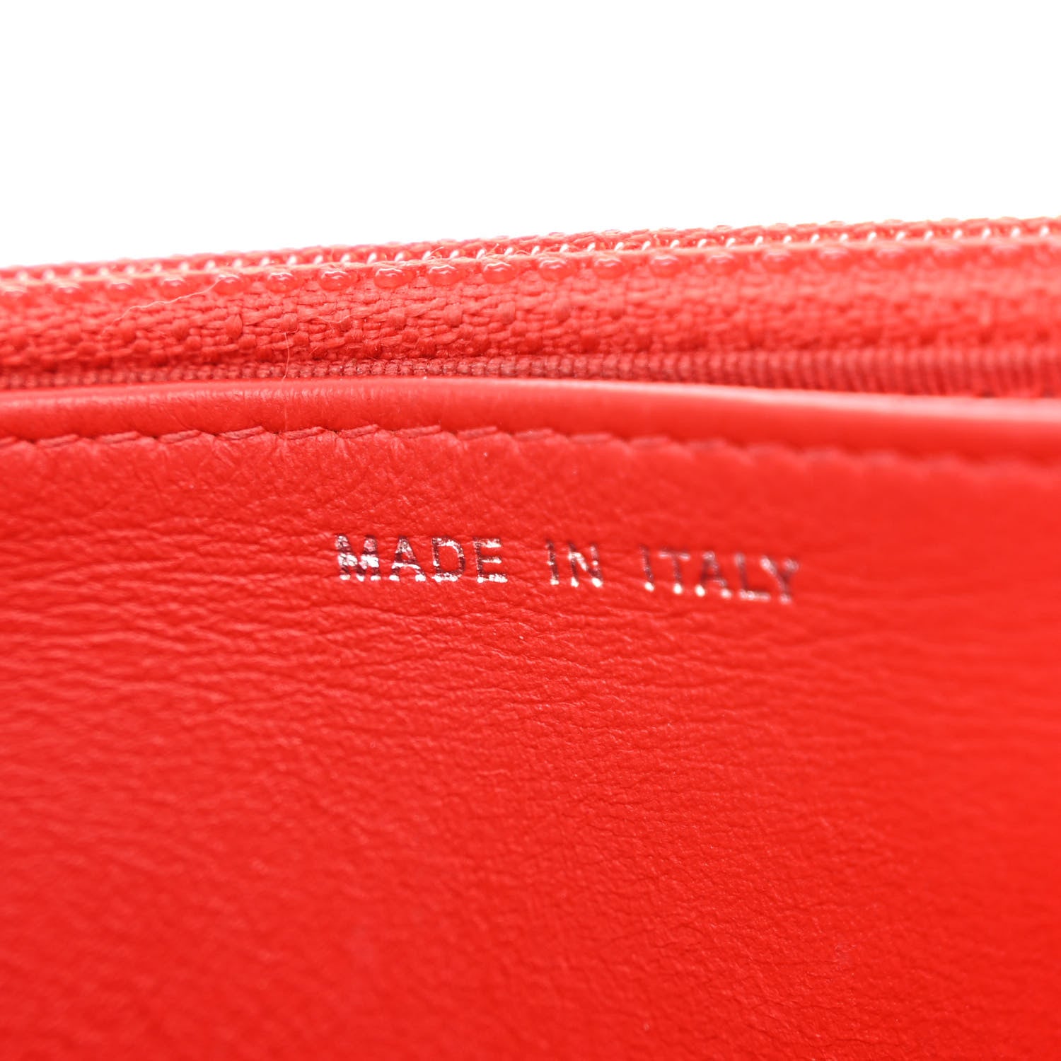 Chanel Caviar Chevron Quilted Wallet On Chain WOC Red 7 of 12