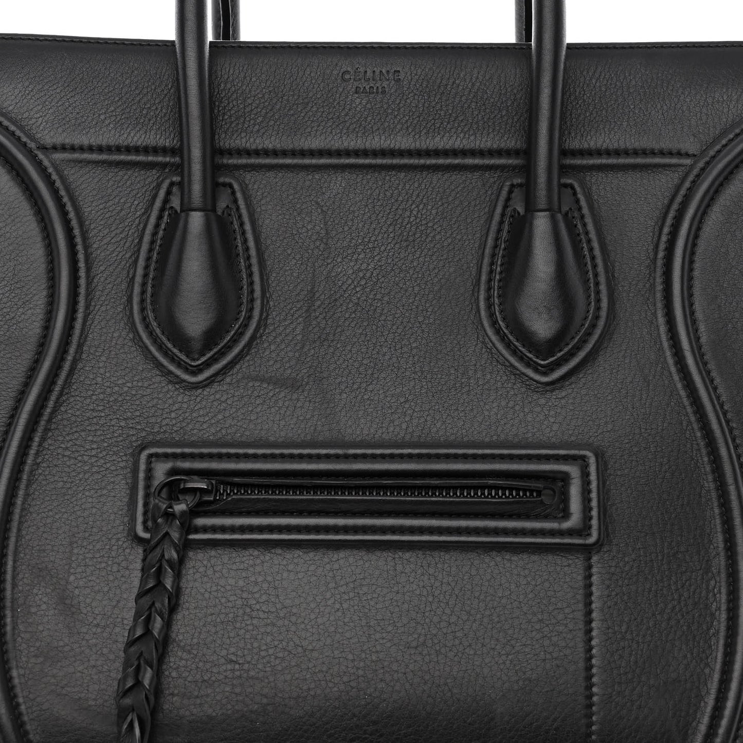 Supple Calfskin Medium Phantom Luggage Black