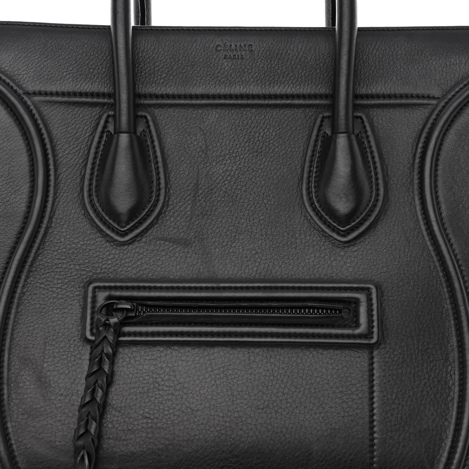 Celine Supple Calfskin Medium Phantom Luggage Black 8 of 11