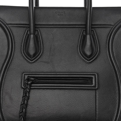 Celine Supple Calfskin Medium Phantom Luggage Black 8 of 11