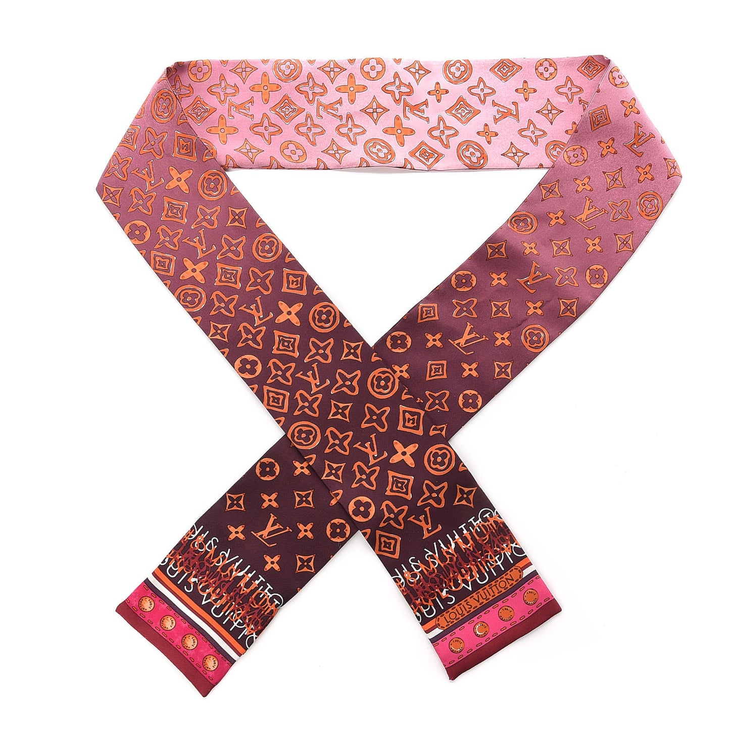 Silk Monogram Map Bandeau Plum Orient