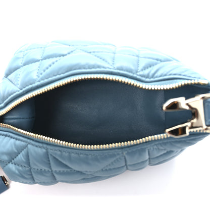 Christian Dior Calfskin Macrocannage Small Diortravel Nomad Pouch Horizon Blue 5 of 11