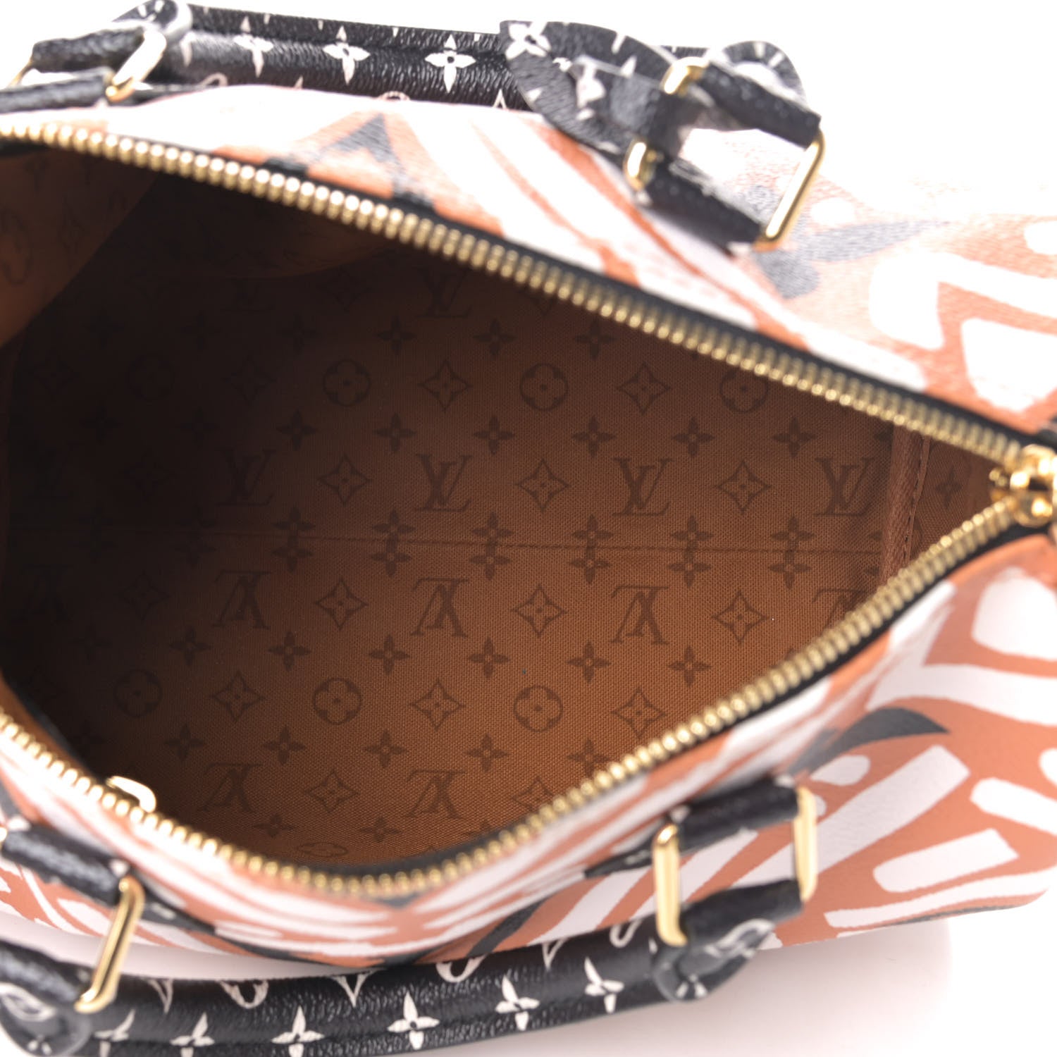 Louis Vuitton Monogram Giant Crafty Speedy Bandouliere 25 Creme Caramel 4 of 4