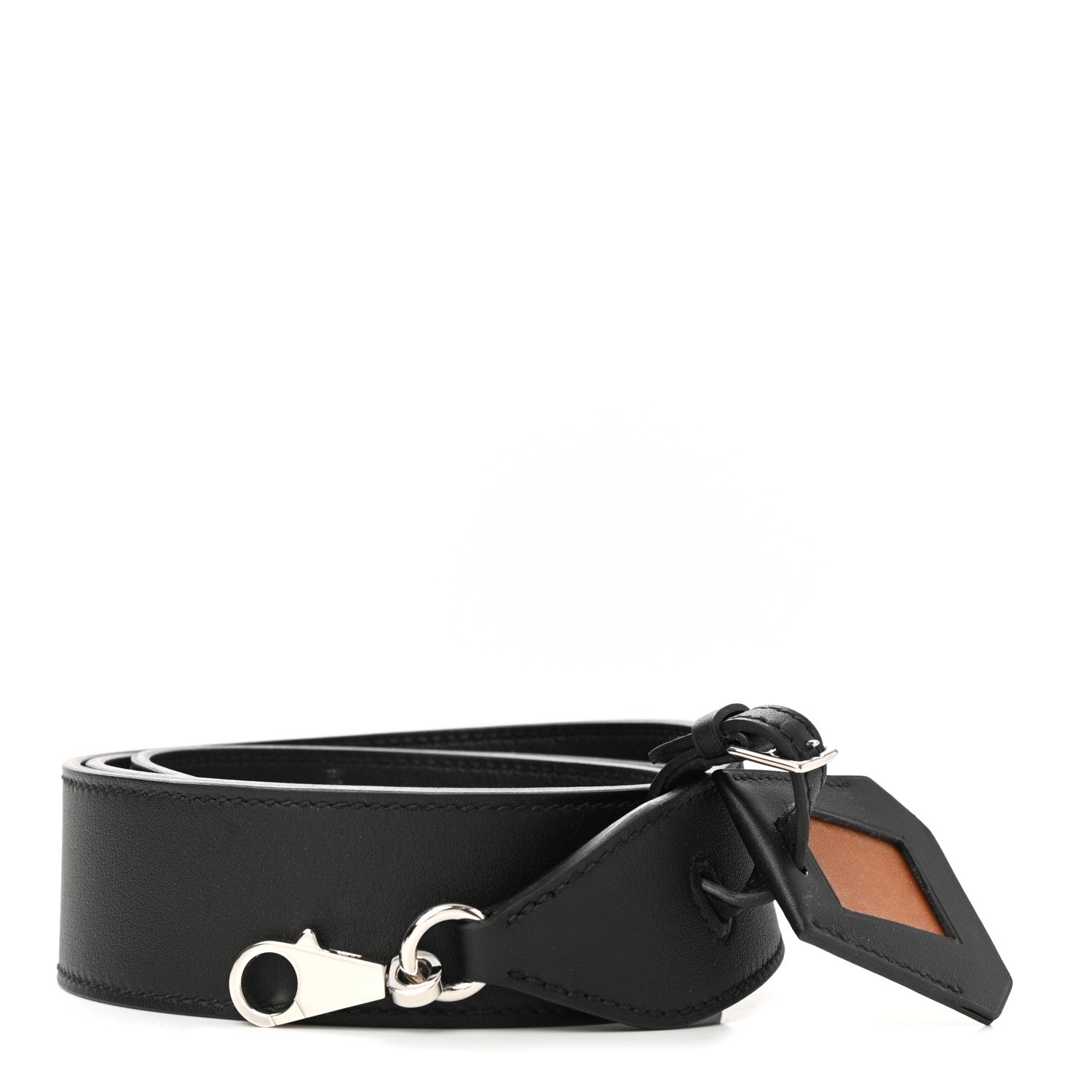 Hermes Swift 38mm Etiquette Shoulder Strap Black 1 of 7