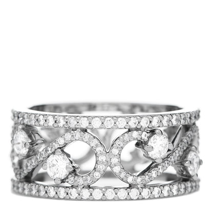 Tiffany Platinum Diamond Enchant Scroll Ring 54 7 1 of 5
