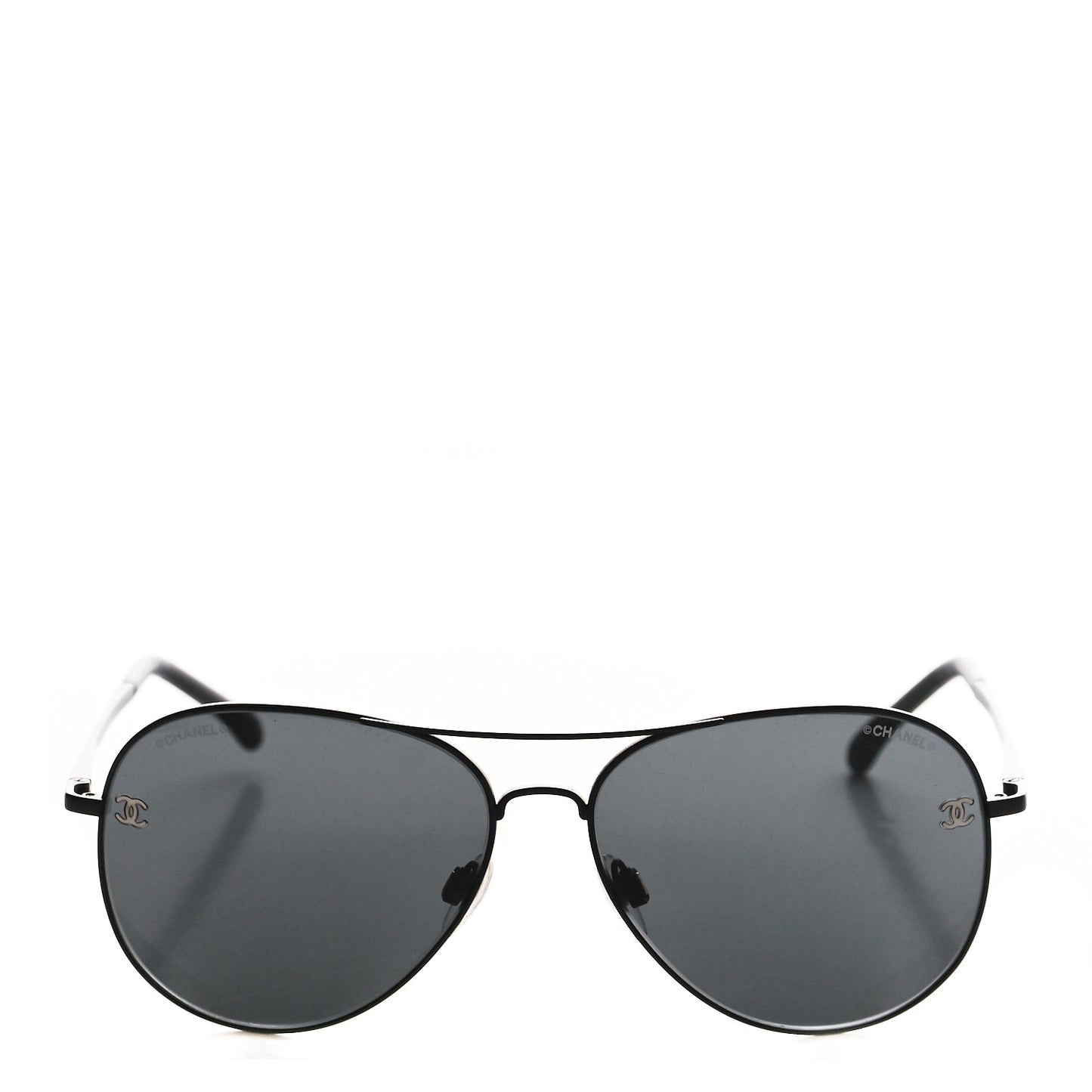 Metal Aviator CC Sunglasses 4189-T-Q Black
