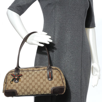 Gucci Monogram Small Princy Satchel Dark Brown 2 of 9