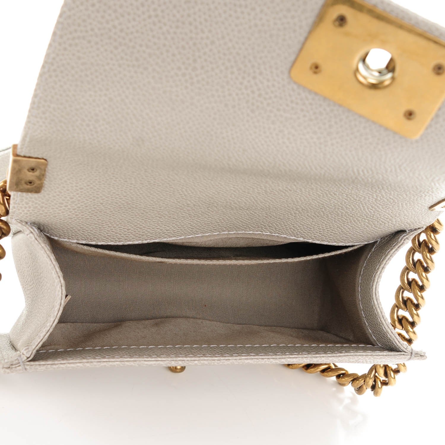 Chanel Caviar Quilted Small Boy Flap Light Grey 5 of 7