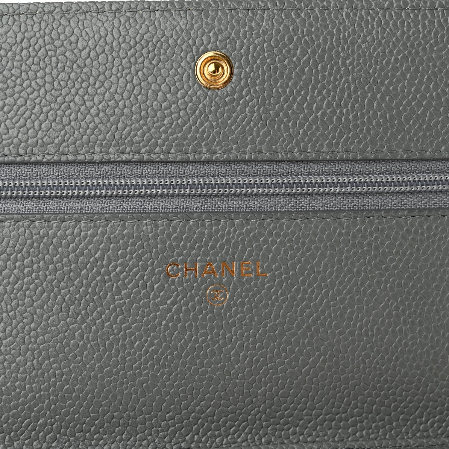 Chanel Caviar Quilted Boy Wallet On Chain WOC Grey 6 of 15