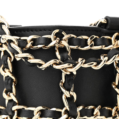 Chanel Lambskin Tech Me Out Clutch With Chain Black 9 of 12