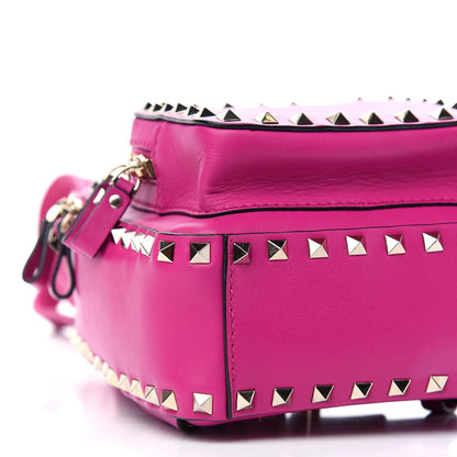 Valentino Garavani Calfskin Mini Rockstud Backpack Fuxia 6 of 7