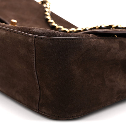Chanel Suede Calfskin Small Souplissimo Maxi Flap Dark Brown 10 of 11