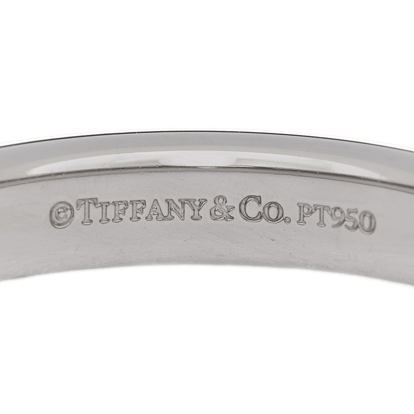 Platinum Diamond Logo Band Ring 60 9.25