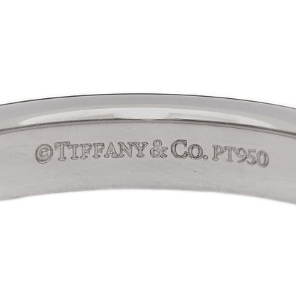 Tiffany Platinum Diamond Logo Band Ring 60 9.25 4 of 5