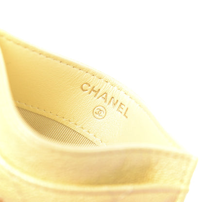 Chanel Iridescent Caviar Quilted Card Holder Yellow 6 of 9