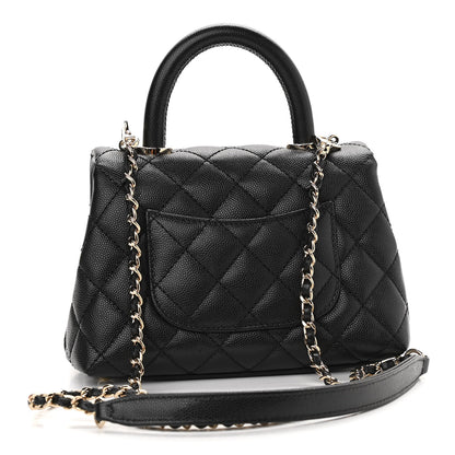 Chanel Caviar Quilted Extra Mini Coco Handle Flap Black 3 of 12