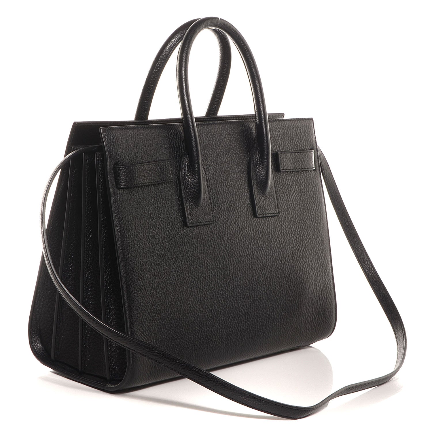 Saint Laurent Grained Calfskin Small Sac De Jour Black 3 of 10