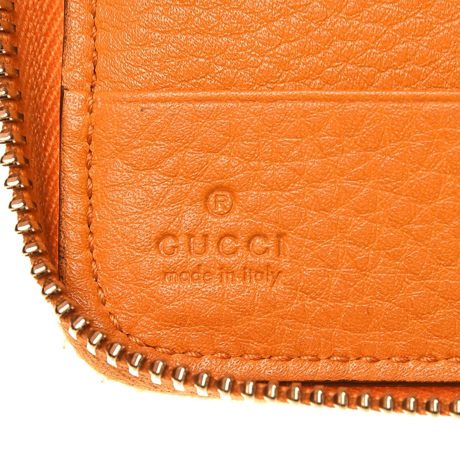 Gucci Pebbled Calfskin Medium Soho Zip Around Wallet Curcuma 6 of 8