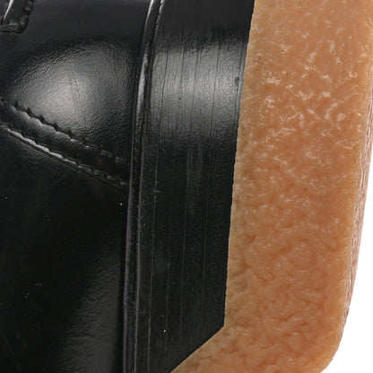 Hermes Glossed Calfskin Womens Dublin Loafers 36 Black 16 of 20