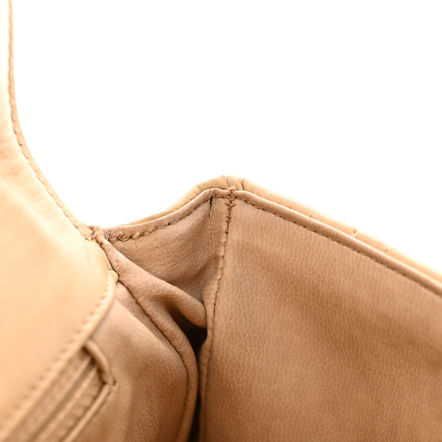 Lambskin Quilted Flap Waist Belt Bag 70 28 Beige