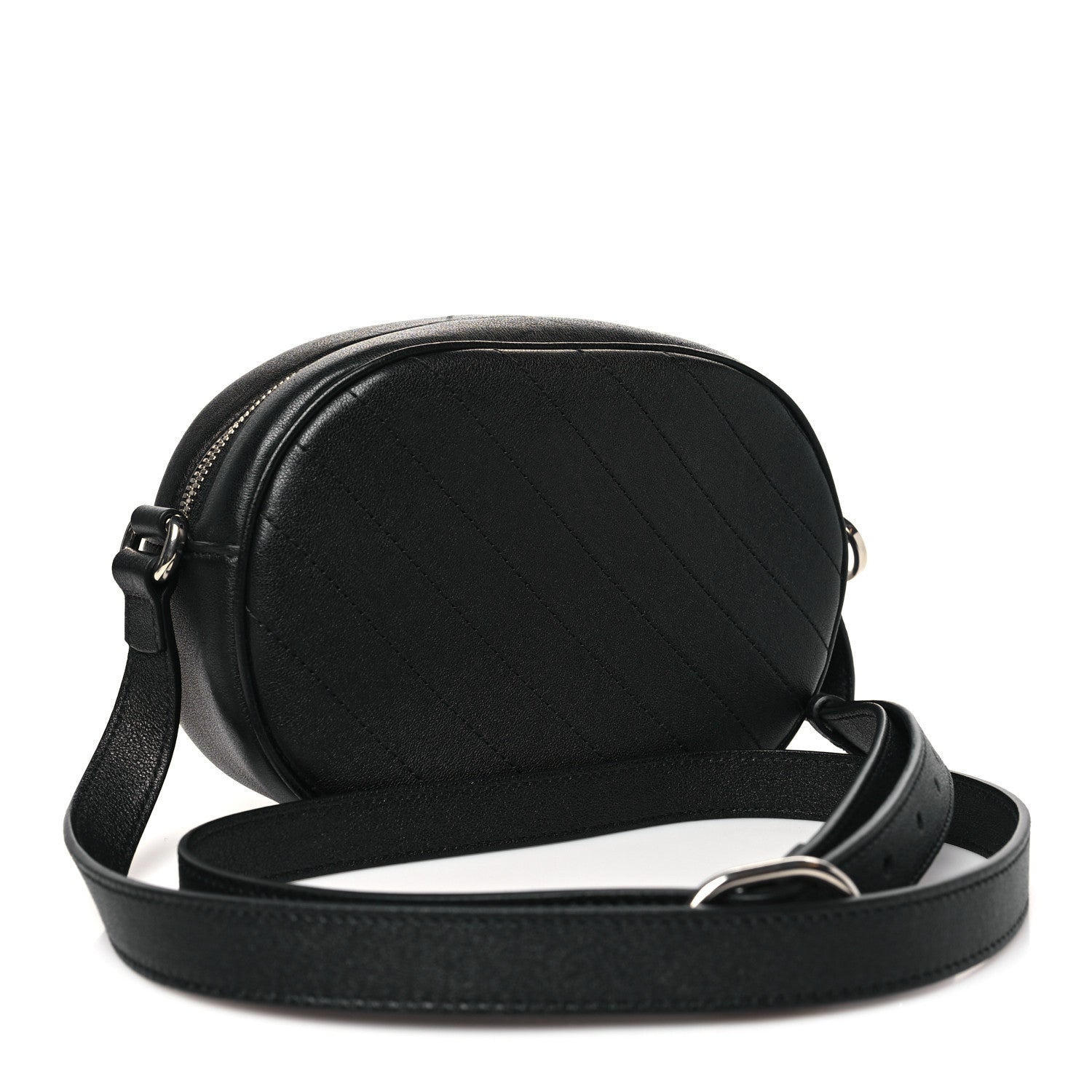 Gucci Sakai Be Green Calfskin Diagonal Stitched Mini Blondie Shoulder Bag Black 3 of 10