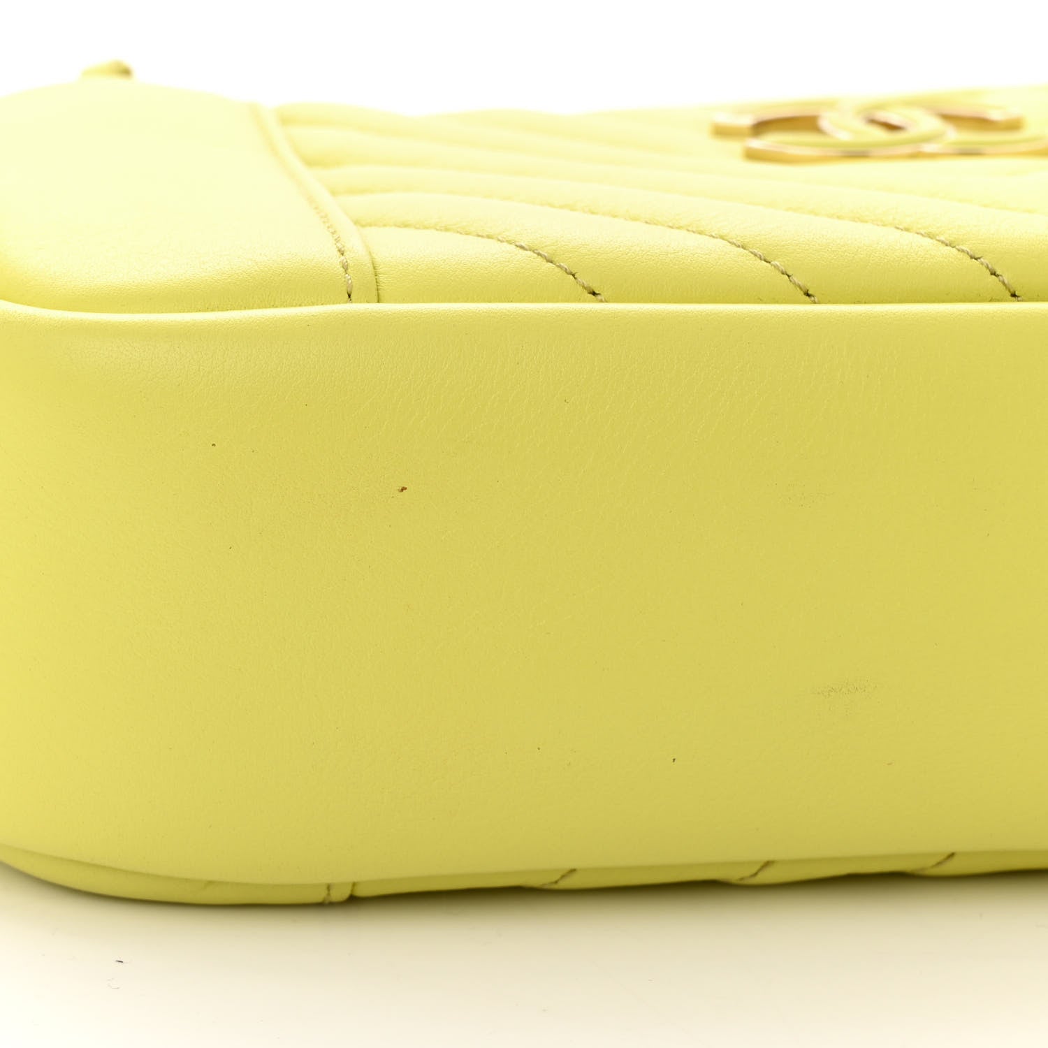 Chanel Calfskin Quilted Daily Chevron Camera Case Light Green 13 of 13