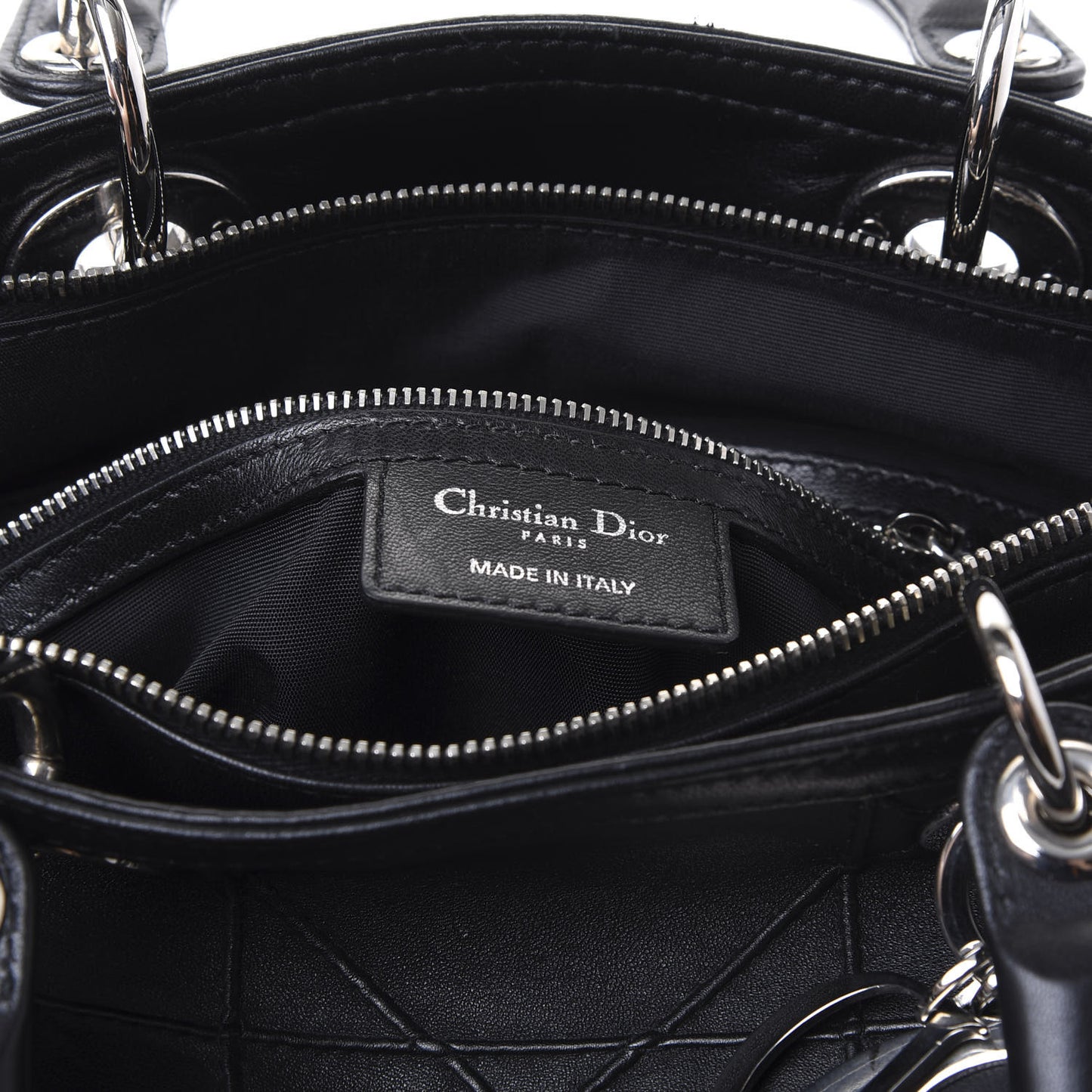 Lambskin Cannage Granville Polochon Black