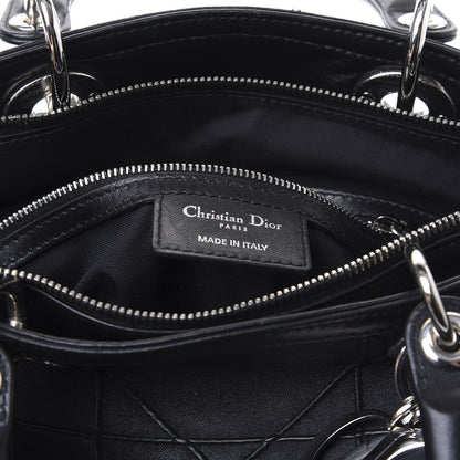 Christian Dior Lambskin Cannage Granville Polochon Black 5 of 10
