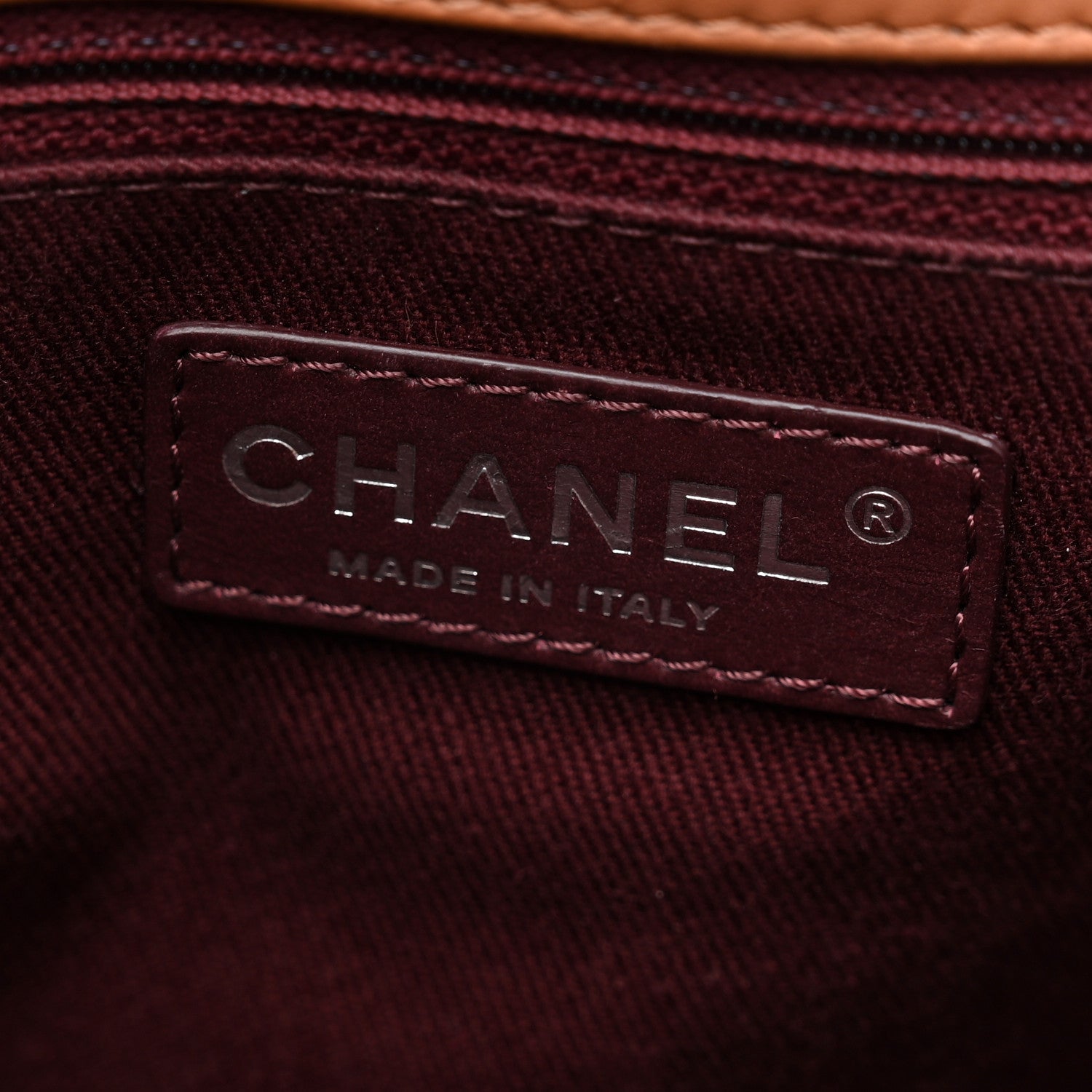 Chanel Lambskin Chevron Quilted Double Stitch Jumbo Single Flap Camel 6 of 9
