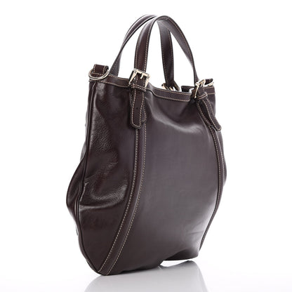 Gucci Calfskin Medium Britt Bag Dark Brown 3 of 7