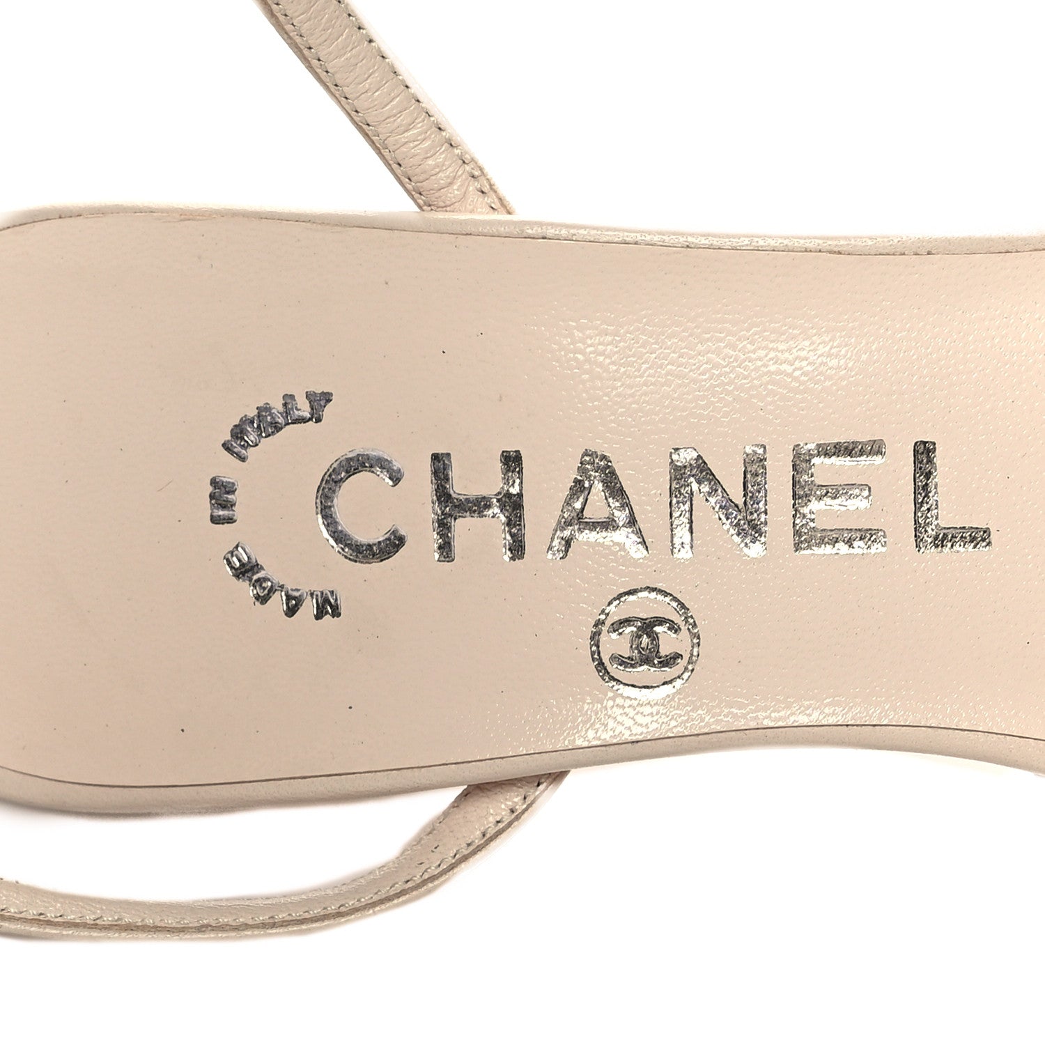 Chanel Lambskin CC Sandals 36 Beige Light Pink 7 of 10