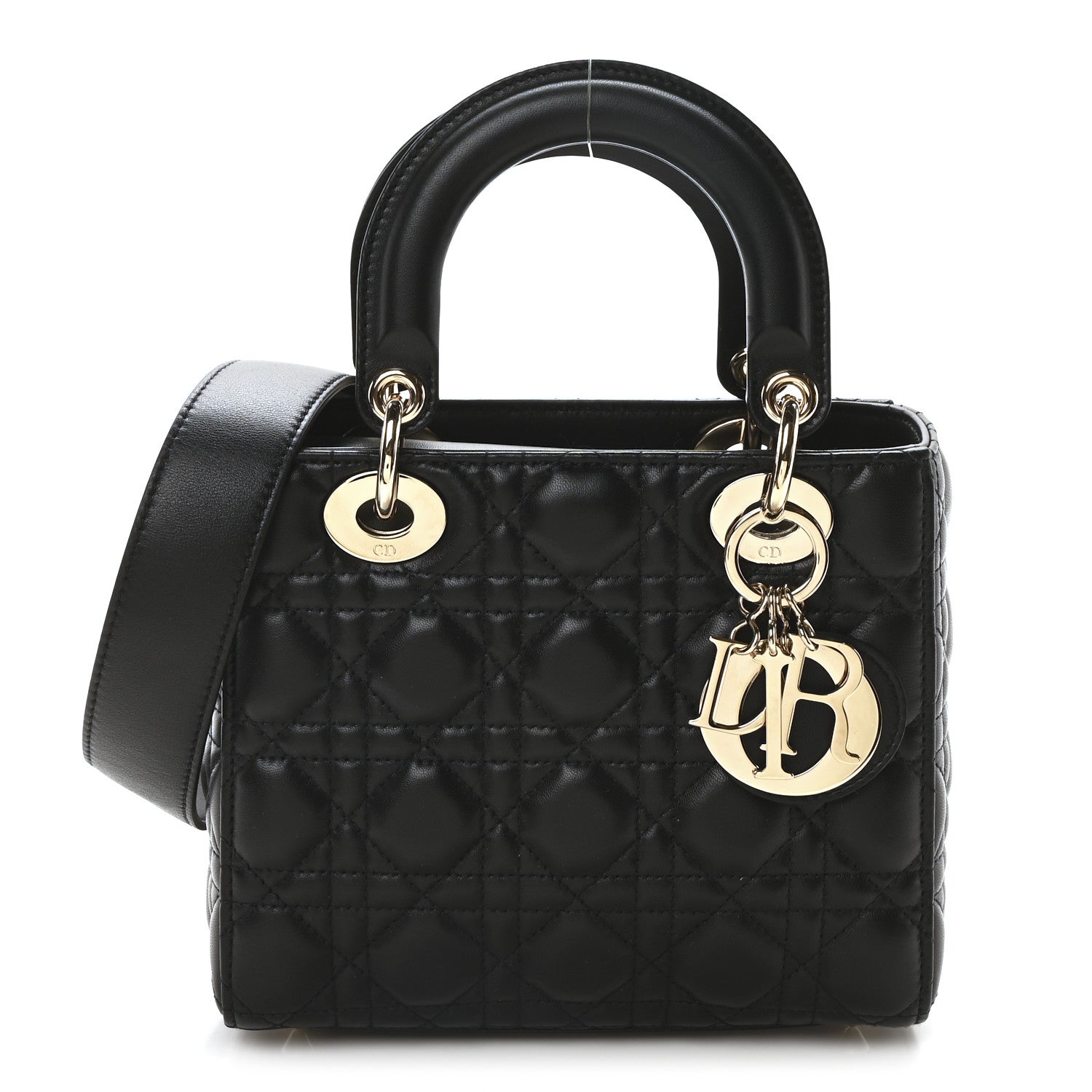 Christian Dior Lambskin Cannage Small My ABCDior Lady Dior Black 1 of 11