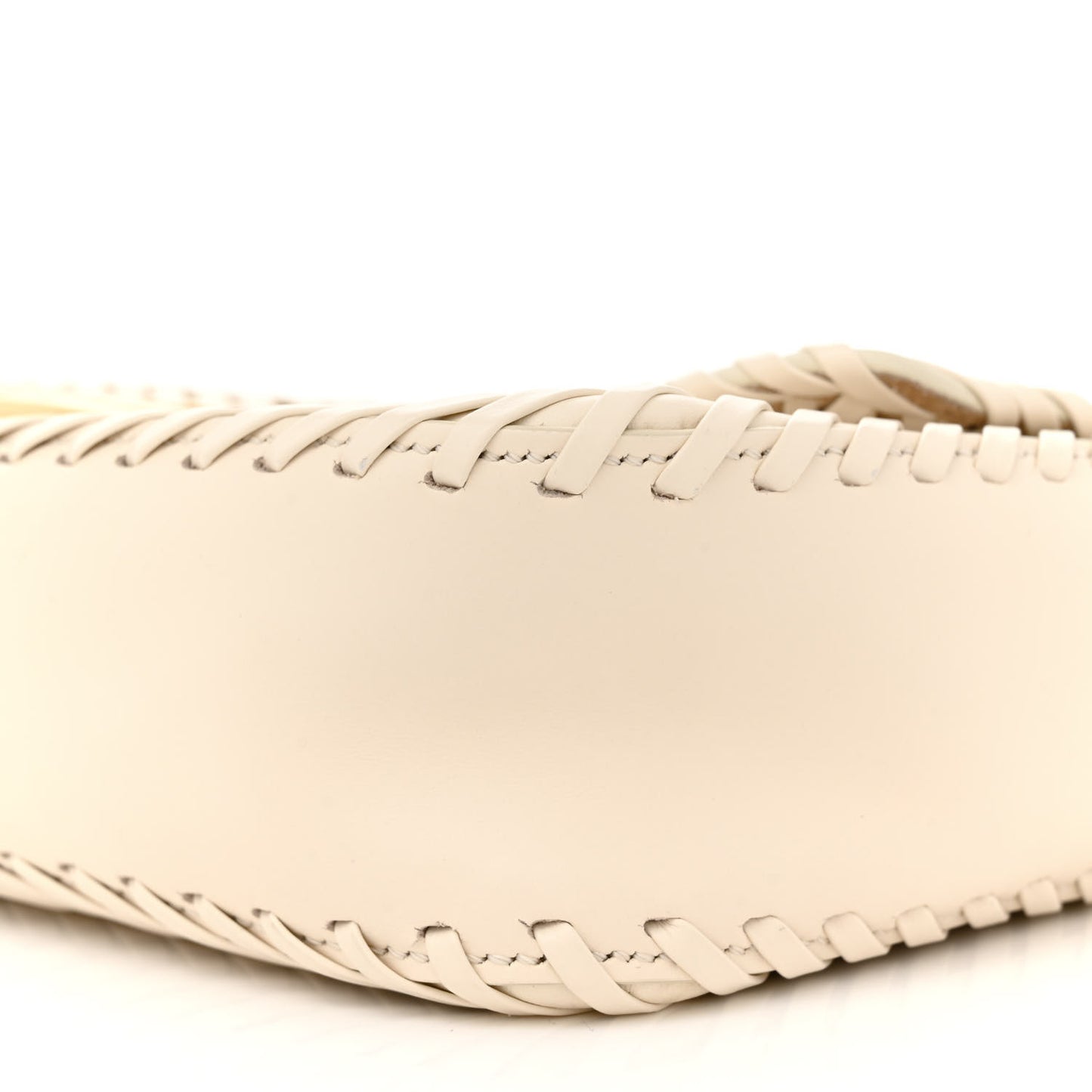 Vitello King Ceylon Woven Baguette White Ice