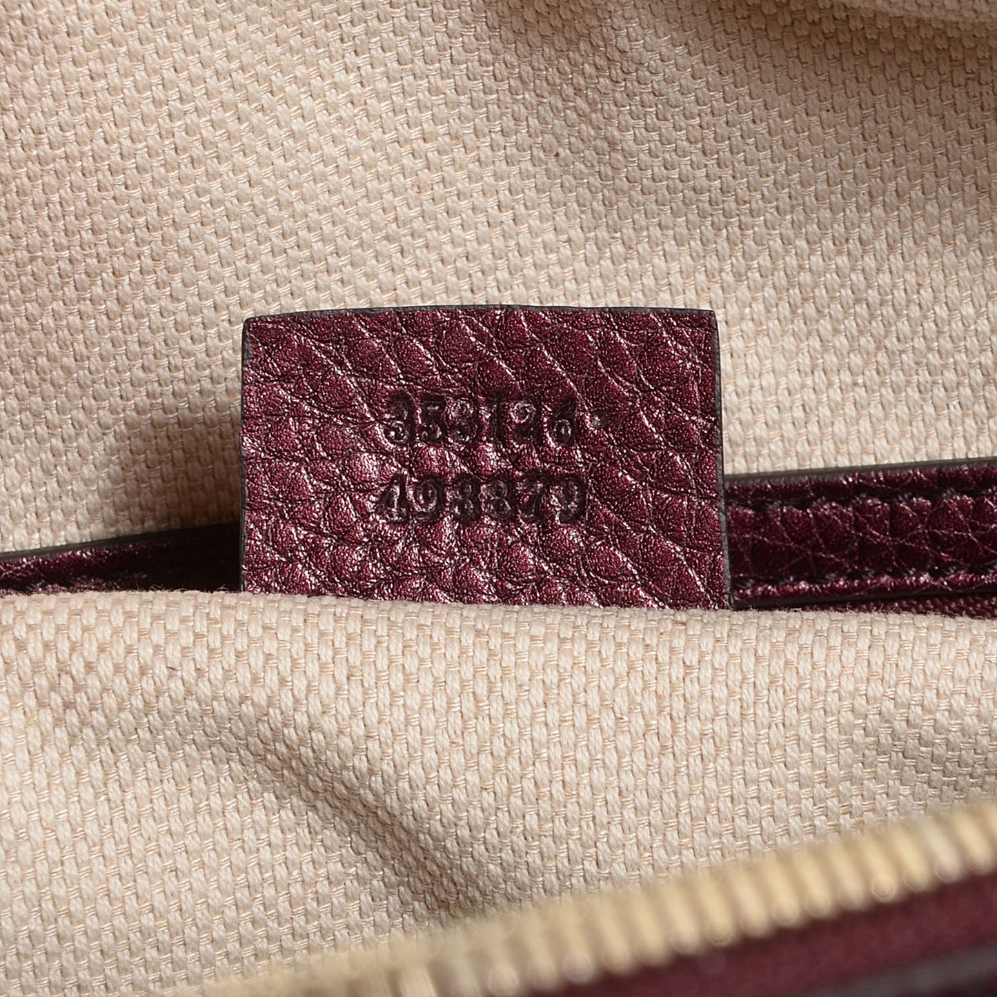Metallic Cellarius Calfskin Medium Soho Bowler Classic Burgundy