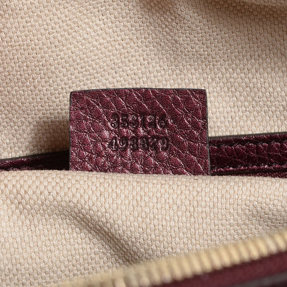 Gucci Metallic Cellarius Calfskin Medium Soho Bowler Classic Burgundy 7 of 7