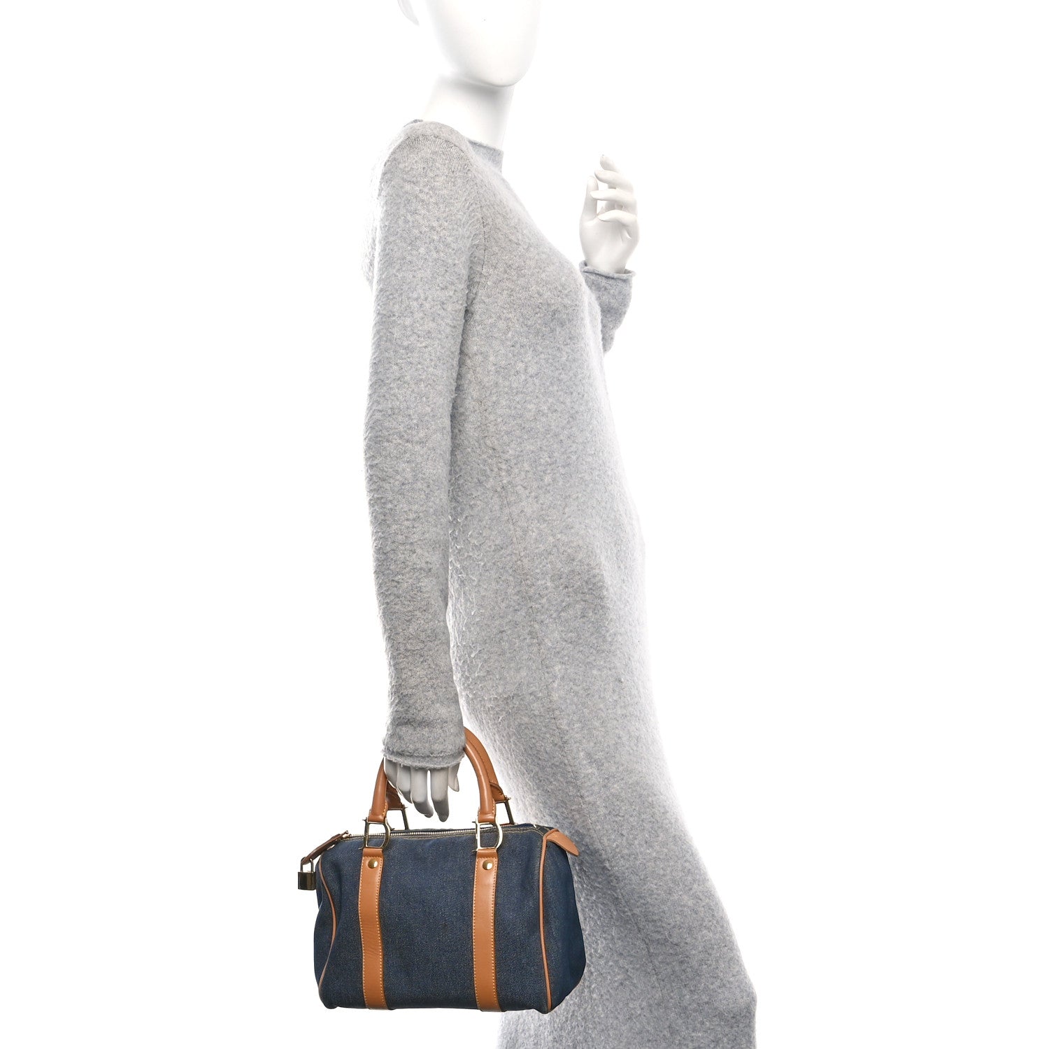 Christian Dior Denim Calfskin Boston Bag Blue 1739684 – FASHIONPHILE