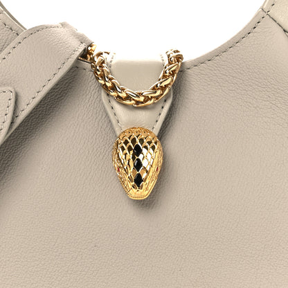 Bulgari Urban Grain Smooth Calfskin Mini Serpenti Ellipse Crossbody Bag Foggy Opal 7 of 11