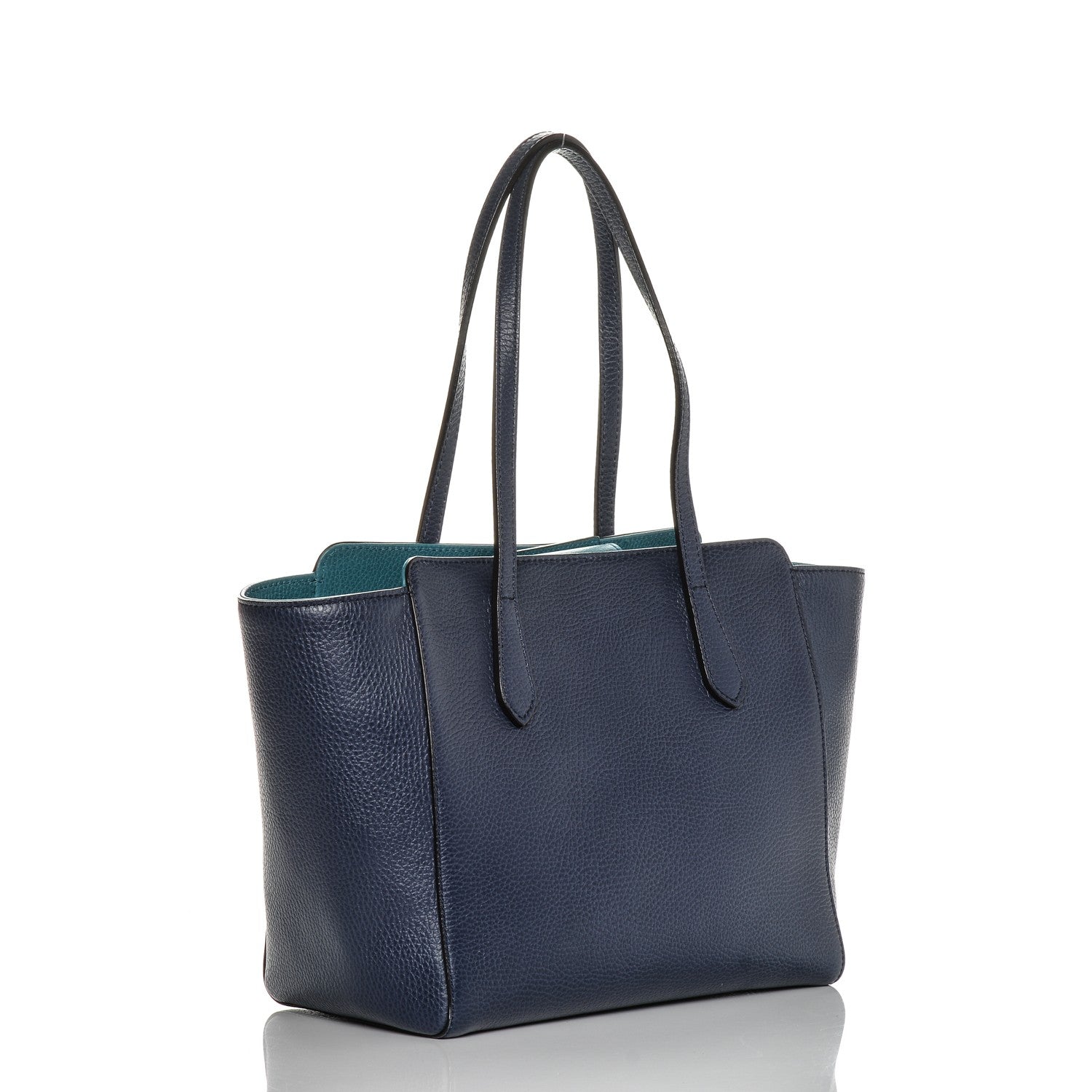 Gucci Dollar Calfskin Small Swing Tote Classic Marine Deep Cobalt 3 of 7