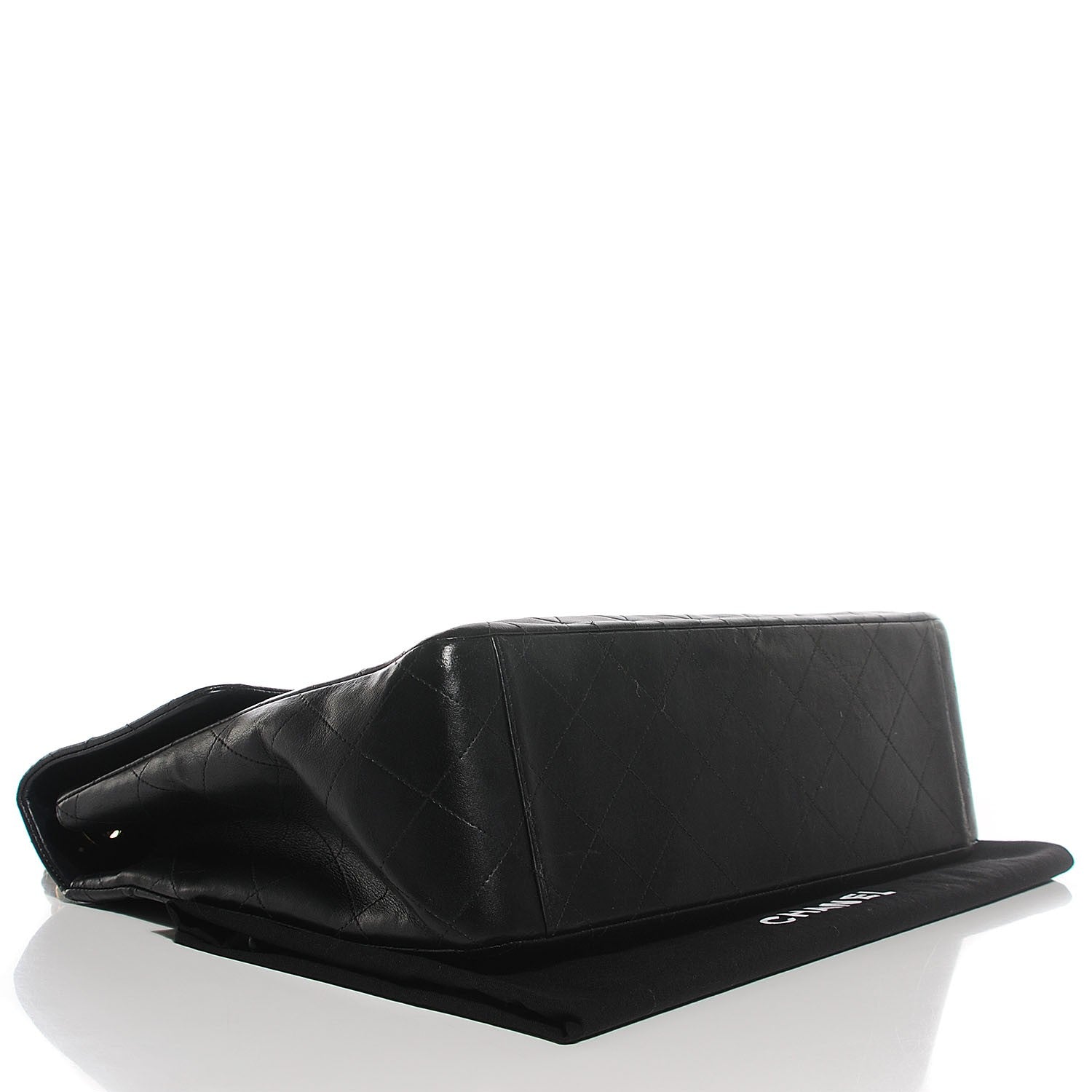 Chanel Lambskin Quilted XL Jumbo Flap Black 3 of 10