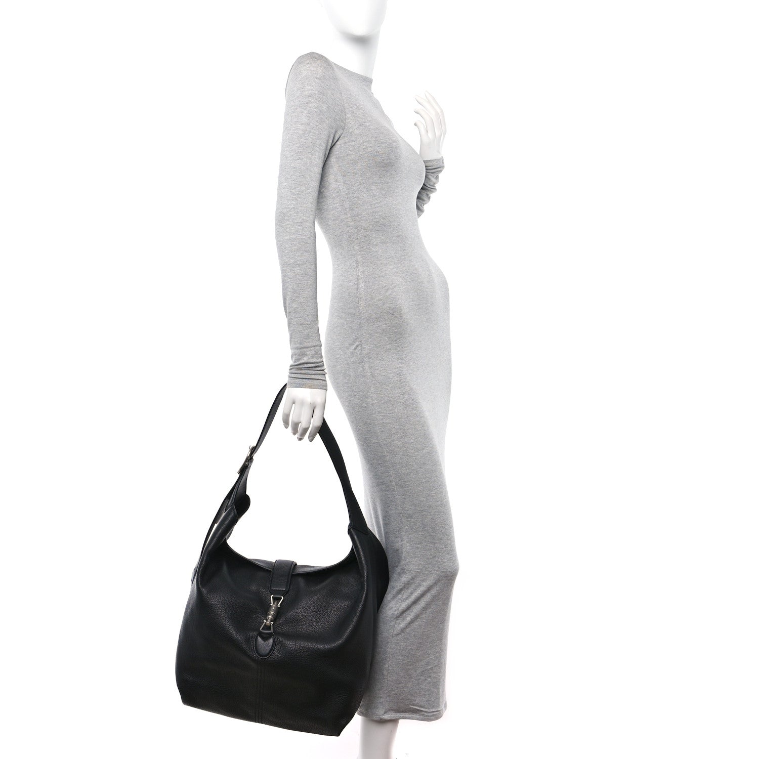 Gucci Amour Grane Calfskin Medium Jackie 1961 Crossbody Bag Black 2 of 10