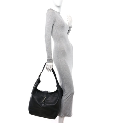 Gucci Amour Grane Calfskin Medium Jackie 1961 Crossbody Bag Black 2 of 10